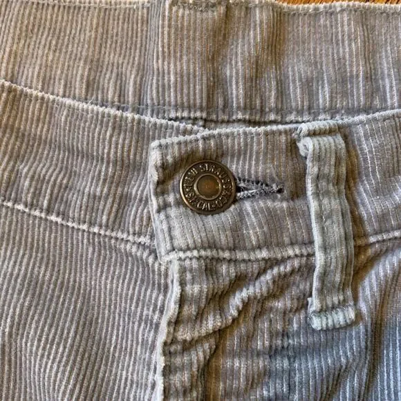 RARE‎ Levis Corduroy Pants VTG 70s 519 USA Made 38x30 Gray Talon "Blank" Tab - Picture 2 of 15